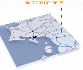 3d view of Holsted Stationsby