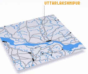 3d view of Uttar Lakshmīpur