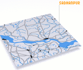 3d view of Sādhanpur