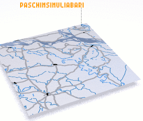 3d view of Paschim Simuliābāri