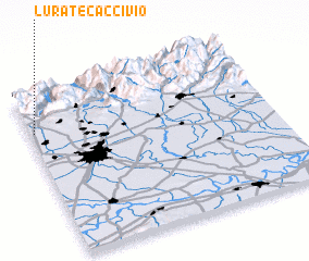 3d view of Lurate Caccivio