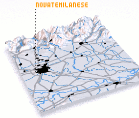 3d view of Novate Milanese