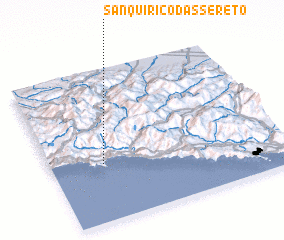 3d view of San Quirico dʼAssereto