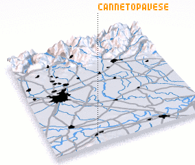 3d view of Canneto Pavese