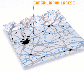 3d view of San Giuliano Milanese