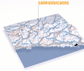 3d view of San Pier di Canne