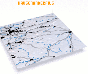 3d view of Hausen an der Fils