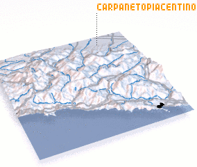 3d view of Carpaneto Piacentino