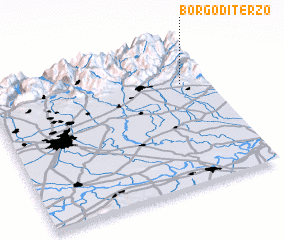 3d view of Borgo di Terzo