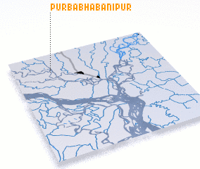 3d view of Purba Bhabānipur