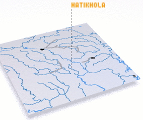 3d view of Hāti Khola