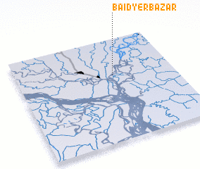 3d view of Baidyer Bāzār