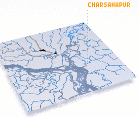 3d view of Char Sāhāpur