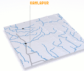 3d view of Kamlāpur