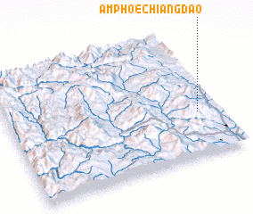 3d view of Amphoe Chiang Dao