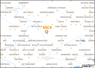 map of Aach
