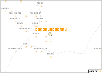 map of Aadan Waraabow