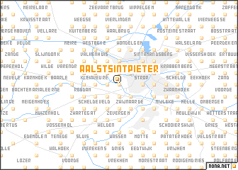 map of Aalst Sint-Pieter