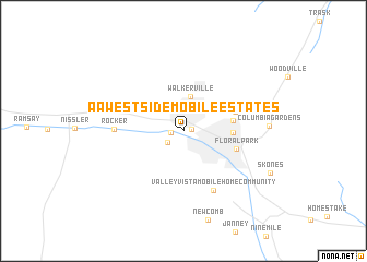map of AA Westside Mobile Estates