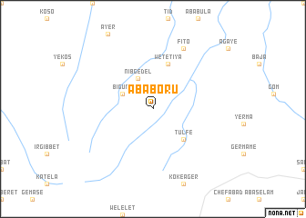 map of Āba Boru