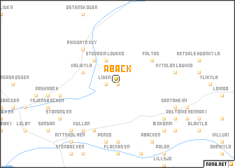 map of Åback