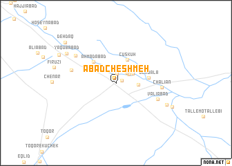 map of Ābād Cheshmeh