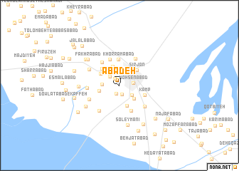 map of Ābādeh