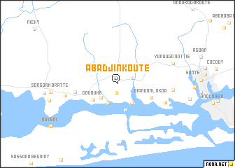 map of Abadjin-Kouté