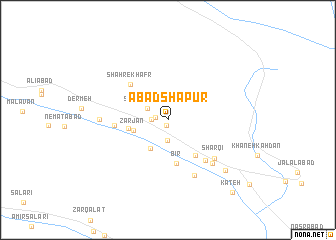 map of Ābād Shāpūr