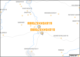 map of Abadzekhskaya