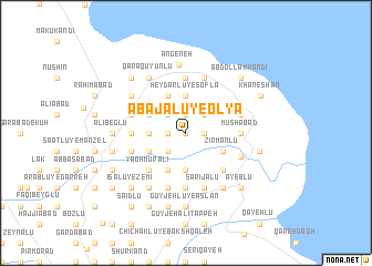 map of Ābājālū-ye ‘olyā