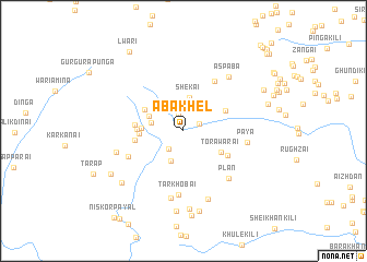 map of Aba Khel