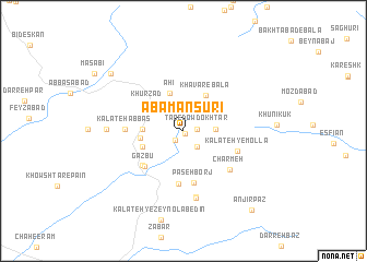 map of Abā Manşūrī