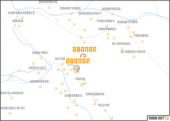 map of Āb Anār