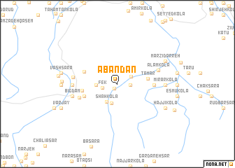 map of Ābandān