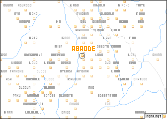 map of Aba Ode