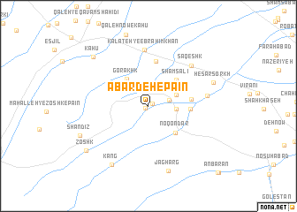 map of Abar Deh-e Pā\