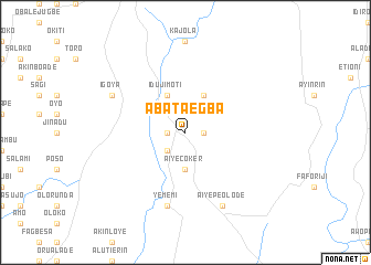 map of Abata Egba