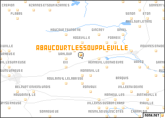 map of Abaucourt-lès-Souppleville