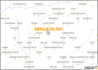 map of Abaújszolnok