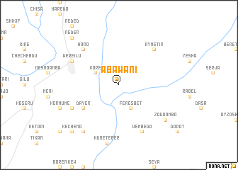 map of Āba Wanī