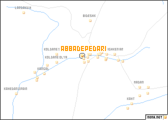 map of Āb Bād-e Pedarī