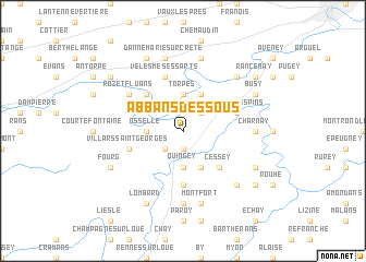 map of Abbans-Dessous