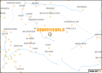 map of Āb Bārīk-e Bālā