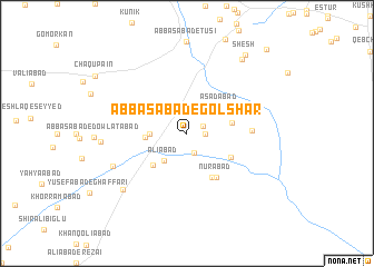 map of ‘Abbāsābād-e Golshār