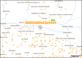 map of ‘Abbāsābād-e Qūsheh