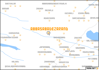 map of ‘Abbāsābād-e Zarand