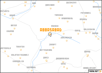 map of ‘Abbāsābād