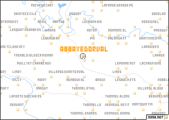 map of Abbaye dʼOrval