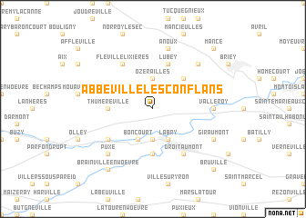 map of Abbéville-lès-Conflans